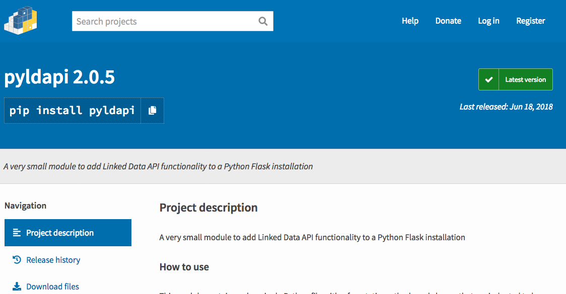 pyLDAPI on PyPI